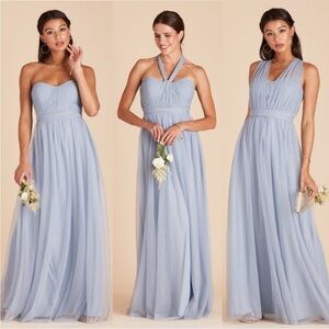 Birdy Grey Christina Convertible Tulle Dress In Dusty Blue. New With Tags.
